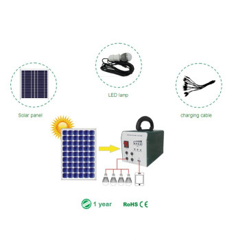 Power Solution 25W Solar sistema de casa portátil com poder de iluminação